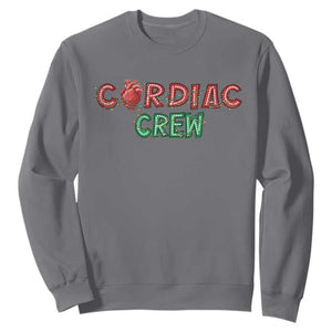 Christmas Cardiac Nurse Sweatshirt Cardiac Crew Anatomical Xmas Heart Anatomy Nurse Gift TS10 Charcoal Print Your Wear