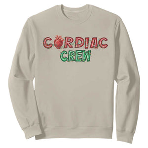 Christmas Cardiac Nurse Sweatshirt Cardiac Crew Anatomical Xmas Heart Anatomy Nurse Gift TS10 Sand Print Your Wear