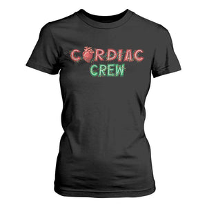Christmas Cardiac Nurse T Shirt For Women Cardiac Crew Anatomical Xmas Heart Anatomy Nurse Gift TS10 Black Print Your Wear