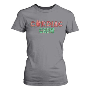 Christmas Cardiac Nurse T Shirt For Women Cardiac Crew Anatomical Xmas Heart Anatomy Nurse Gift TS10 Charcoal Print Your Wear