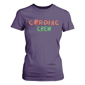 Christmas Cardiac Nurse T Shirt For Women Cardiac Crew Anatomical Xmas Heart Anatomy Nurse Gift TS10 Purple Print Your Wear