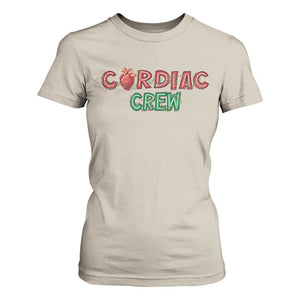 Christmas Cardiac Nurse T Shirt For Women Cardiac Crew Anatomical Xmas Heart Anatomy Nurse Gift TS10 Sand Print Your Wear