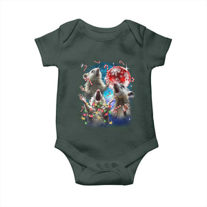 Possum Christmas Baby Onesie 3 Opossum Possum Funny Weird Cursed Meme TS10 Print Your Wear