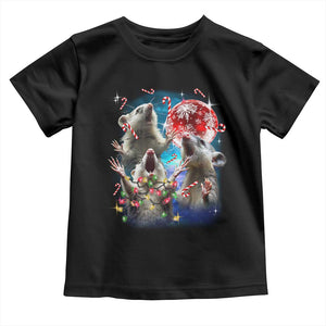 Possum Christmas Toddler T Shirt 3 Opossum Possum Funny Weird Cursed Meme TS10 Black Print Your Wear