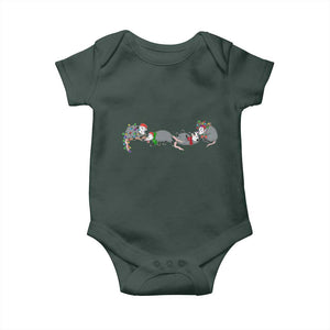 Opossum Christmas Baby Onesie Funny Wild Animals Xmas Lights TS10 Print Your Wear