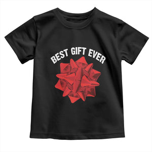 Christmas Present Costume Toddler T Shirt Best Gift Ever Red Bow TS10 Black Print Your Wear
