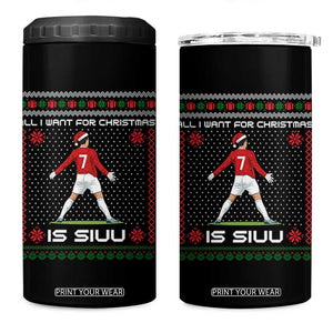 All I Want For Christmas Is Siuu 4 in 1 Can Cooler Tumbler Funny Ugly Xmas Sport Fans TS10 One Size: 16 oz Black Print Your Wear