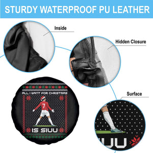 All I Want For Christmas Is Siuu Spare Tire Cover Funny Ugly Xmas Sport Fans TS10 Print Your Wear