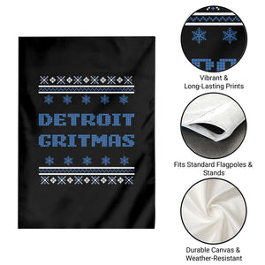 Detroit Ugly Christmas Garden Flag Michigan 313 City TS10 Print Your Wear