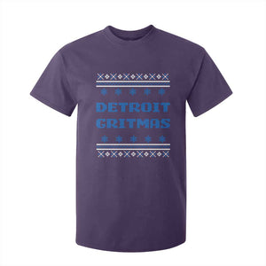 Detroit Ugly Christmas T Shirt For Kid Michigan 313 City TS10 Purple Print Your Wear