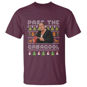 Christmas Pass The Gabagool T Shirt Retro TV Show Funny Ugly Xmas TS10 Maroon Print Your Wear