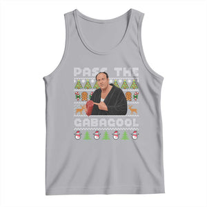 Christmas Pass The Gabagool Tank Top Retro TV Show Funny Ugly Xmas TS10 Athletic Heather Print Your Wear