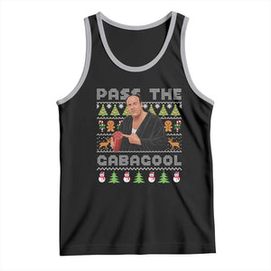 Christmas Pass The Gabagool Tank Top Retro TV Show Funny Ugly Xmas TS10 Black Athletic Heather Print Your Wear