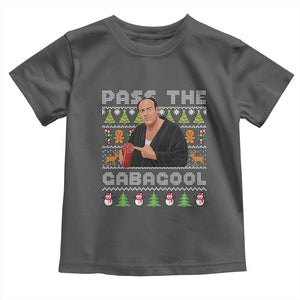 Christmas Pass The Gabagool Toddler T Shirt Retro TV Show Funny Ugly Xmas TS10 Dark Heather Print Your Wear