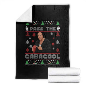 Pass The Gabagool Ugly Christmas Throw Blanket Retro TV Show Funny TS10 Black Print Your Wear