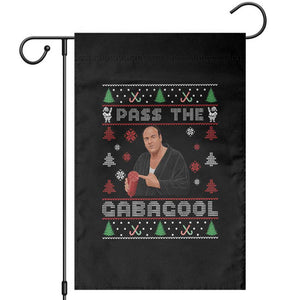 Pass The Gabagool Ugly Christmas Garden Flag Retro TV Show Funny TS10 Black Print Your Wear