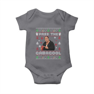 Pass The Gabagool Ugly Christmas Baby Onesie Retro TV Show Funny TS10 Charcoal Print Your Wear