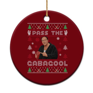 Pass The Gabagool Ugly Christmas Ceramic Ornament Retro TV Show Funny TS10 1pc Red Print Your Wear