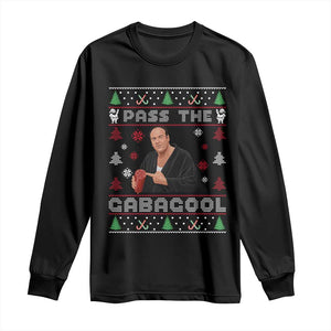 Pass The Gabagool Ugly Christmas Long Sleeve Shirt Retro TV Show Funny TS10 Black Print Your Wear
