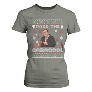Pass The Gabagool Ugly Christmas T Shirt For Women Retro TV Show Funny TS10 Military Green Print Your Wear