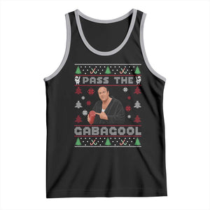 Pass The Gabagool Ugly Christmas Tank Top Retro TV Show Funny TS10 Black Athletic Heather Print Your Wear