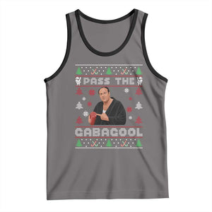 Pass The Gabagool Ugly Christmas Tank Top Retro TV Show Funny TS10 Deep Heather Black Print Your Wear