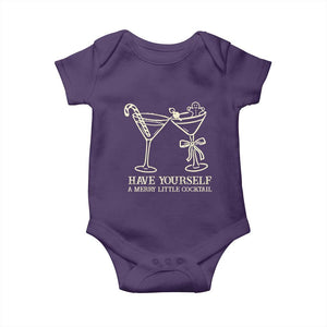 Christmas Cocktail Baby Onesie Merry Little Cocktail Espresso Martini TS10 Purple Print Your Wear