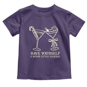 Christmas Cocktail Toddler T Shirt Merry Little Cocktail Espresso Martini TS10 Purple Print Your Wear