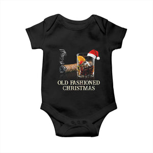 Old Fashioned Cocktail Christmas Baby Onesie Funny Bourbon Cocktail Drink TS10 Black Print Your Wear