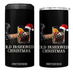 Old Fashioned Cocktail Christmas 4 in 1 Can Cooler Tumbler Funny Bourbon Cocktail Drink TS10 One Size: 16 oz Black Print Your Wear