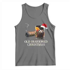 Old Fashioned Cocktail Christmas Tank Top Funny Bourbon Cocktail Drink TS10 Black Heather Print Your Wear