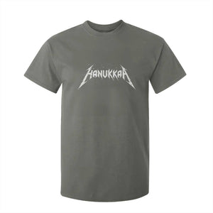 Hanukkah Heavy Metal T Shirt For Kid Latke Party Jewish Menorah Dreidel TS10 Military Green Print Your Wear