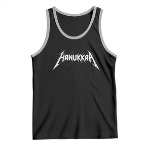 Hanukkah Heavy Metal Tank Top Latke Party Jewish Menorah Dreidel TS10 Black Athletic Heather Print Your Wear