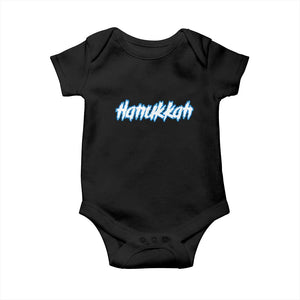 Hanukkah Heavy Metal Baby Onesie Jewish Menorah Dreidel TS10 Black Print Your Wear