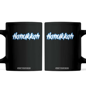 Hanukkah Heavy Metal Coffee Mug Jewish Menorah Dreidel TS10 Black Print Your Wear