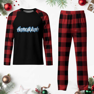 Hanukkah Heavy Metal Plaid Pajama Set Jewish Menorah Dreidel TS10 Buffalo Plaid Print Your Wear