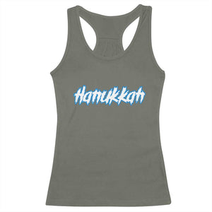 Hanukkah Heavy Metal Racerback Tank Top Jewish Menorah Dreidel TS10 Military Green Print Your Wear