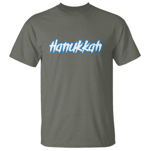 Hanukkah Heavy Metal T Shirt Jewish Menorah Dreidel TS10 Military Green Print Your Wear
