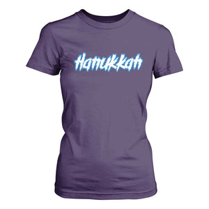 Hanukkah Heavy Metal T Shirt For Women Jewish Menorah Dreidel TS10 Purple Print Your Wear
