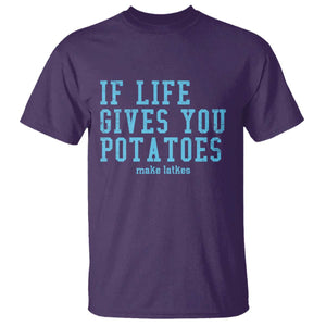 If Life Gives You Potatoes Make Latkes T Shirt Funny Hanukkah Gift Jewish Holiday TS10 Purple Print Your Wear