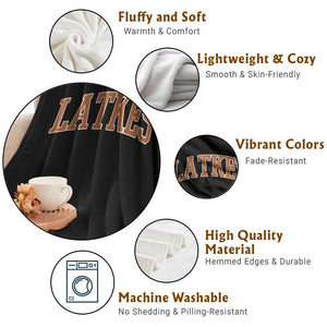 Latkes Throw Blanket Funny Hanukkah Gift Jewish Holiday Food Apparel TS10 Print Your Wear