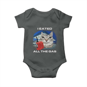 Sarcastic Cat Meme Baby Onesie Funny Retro I Eated All The Gas Gen Z Humor TS10 Dark Heather Print Your Wear