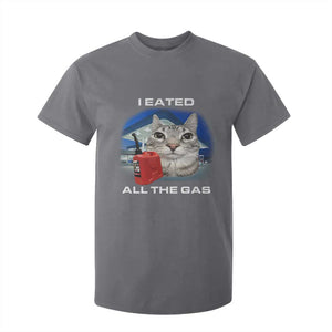 Sarcastic Cat Meme T Shirt For Kid Funny Retro I Eated All The Gas Gen Z Humor TS10 Charcoal Print Your Wear