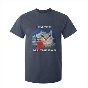 Sarcastic Cat Meme T Shirt For Kid Funny Retro I Eated All The Gas Gen Z Humor TS10 Navy Print Your Wear