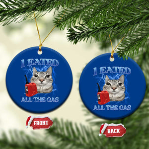 Sarcastic Cat Meme Ceramic Ornament I Eated All The Gas Gen Z Humor Bootleg TS10 1pc Blue Print Your Wear