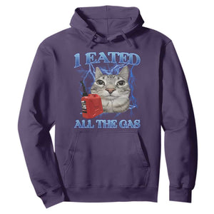 Sarcastic Cat Meme Hoodie I Eated All The Gas Gen Z Humor Bootleg TS10 Purple Print Your Wear