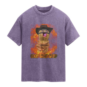 Peanut Goop Meme Washed Cotton T-Shirt Funny Bungulator