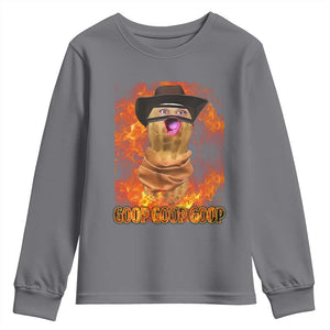 Peanut Goop Meme Youth Sweatshirt Funny Bungulator TS10 Charcoal Print Your Wear