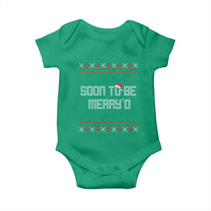 Soon To Be Merry'd Christmas Baby Onesie Engaged Couple Matching TS10 Irish Green Print Your Wear