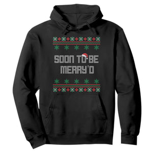 Soon To Be Merry'd Christmas Hoodie Engaged Couple Matching TS10 Black Print Your Wear